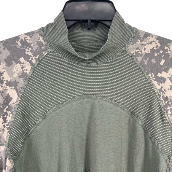Massif Halo Flame Resistant Army Combat Shirt Mens Size Large Green Camo - Picture 2 of 8